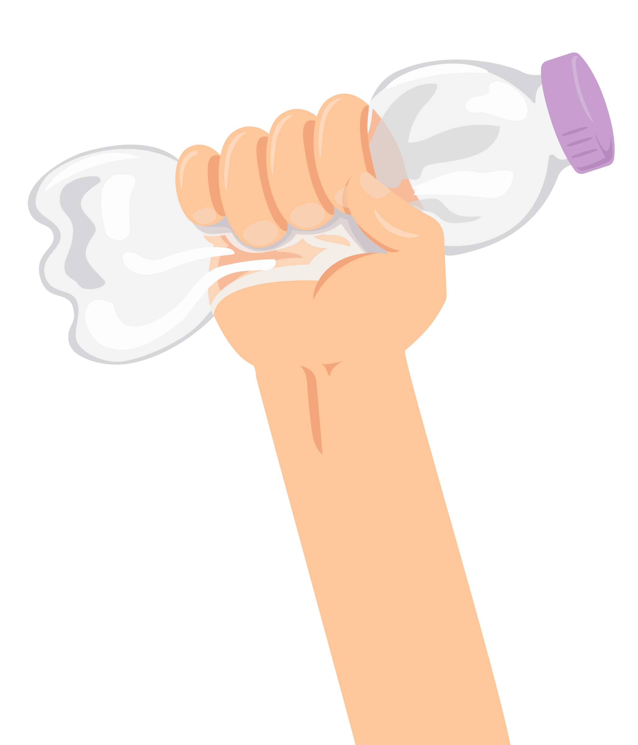 Hand holding a bottle